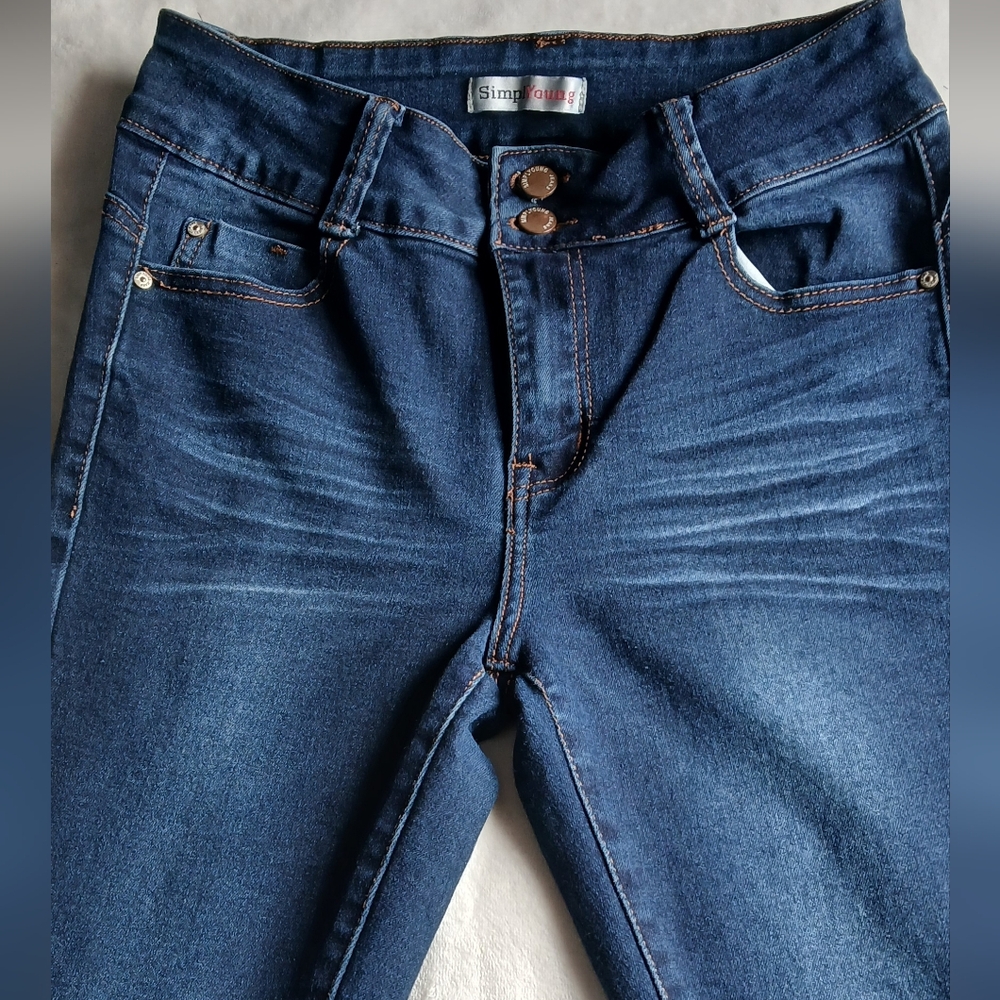 Blue Skinny Jeans for Women - Picture 1 of 7